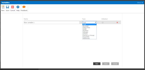 assign the variables to our workflows